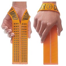 WARM BODY COLD MIND WBCM 拉力帶，加厚耐磨，輔助背部訓練，提升抓握力, WBCM 橘黑, 1個