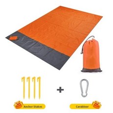 해변 담요 200/140 스포츠를 하이킹 매트 여행 방수 경량, Orange