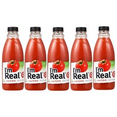 (풀무원)신선한 아임리얼 순수착즙 과일 프리미엄 냉장주스 토마토, 700ml, 5개