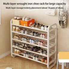 공간 절약형 다층 금속 신발장 내구성 좁은 디자인 철 제작 목재 없음 지상 적합, 08 45cm-w-5layer