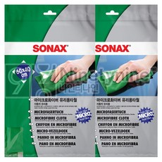 소낙스 마이크로화이버 유리용타월 2개, 그린, 1개