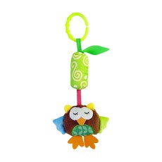 雪倫小舖 嬰兒推車掛鈴 風鈴 嬰兒床掛 嬰幼童玩具 動物掛飾 安撫玩具, 貓頭鷹-F, 1個