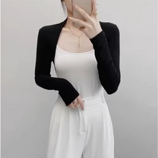 발레슈러그 성인 가디건 워머 볼레로 상의 커버업 긴팔 여성