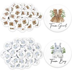 JarThenaAMCS 나비 넥타이 성별 공개 버튼 핀 팀 소녀 또는 소년 버튼 수채화 핑크 블루 버튼 배지 베이비 샤워 파티 선물 게임 용품 4.5cm(1.8인치)