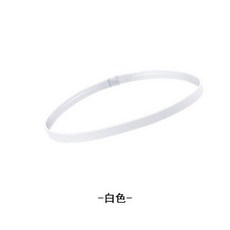 運動止汗帶 防滑吸汗髮帶 運動頭帶 運動頭巾 排汗導汗帶 止汗頭帶 瑜伽健身跑步籃球適用, 1個, 細-高彈力止汗帶【白色】