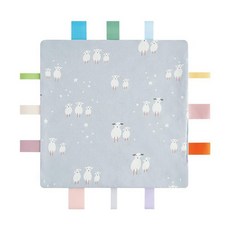 해외 AmazingM 아기 태그 애착 담요 태그가 있는 감각 3-12개월 남아 및 여아용 도트 뒷면 태기 무지개 미국매장정품+ 1710953, .0005.양.