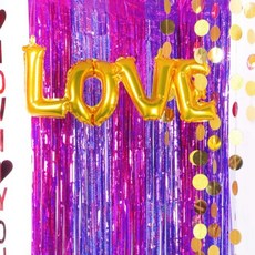 PW 파티장식은박수술커튼 2색믹스 홀로그램라벤다 파티용품 데코 배너 장식소품 가랜드 풍선 모자 테이블용품 장식용품 장식데코+동아상사Shop, 빠른배송