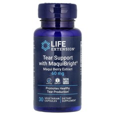 즐거운겨울입니다 Life Extension 티어 서포트 눈 건강 보조제 MaquiBright 함유 마키베리 추출물 60mg 베지 캡슐 30정 화이트크리스마스를위해, 1개