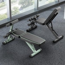 가정용 벤치프레스 헬스벤치 다기능 접이식 각도조절 평벤치, 7. 그린 40kg 세트