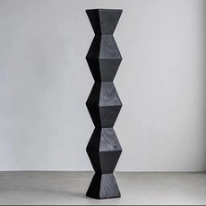 탄화 블랙 원목 우드 스툴 협탁 원형 화장대 통나무 사각 카페 매장 스툴체어 의자, 옵티머스 프라임 32x32x45cm