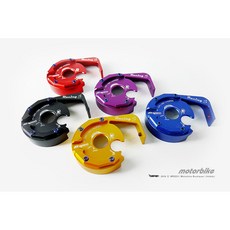 雷霆S 專用鎖頭蓋 設計與燒鈦螺絲完美搭配, 1個, 紅