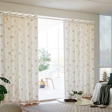 [모던하우스] ON 퍼플 플라워 커튼 220X240 1장