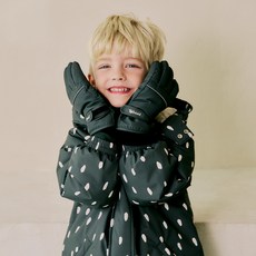 요바프 키즈 스키장갑 방수 방한 유아 아동 겨울 눈썰매 장갑 / 차콜