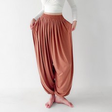 하렘 요가팬츠 와이드 주름 통큰 바지