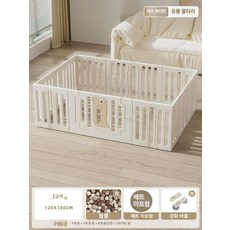 파워쇼퍼 플레이가드 유아 정글짐 안전 아기 울타리, 1개, 심플 120 x 180 없음