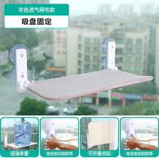 卡其色透氣網布款吸盤固定貓咪吊床, 免安裝灰色透氣網布款-標準款, 1個