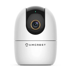 Amcrest 4MP Wi-Fi 카메라 실내 카메라 사운드 및 아기 모니터 사람 및 애완 동물 감지 모션 추적 양방향 오디오 포함 휴대폰 앱 팬/틸트 무선 IP 야, 화이트