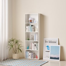 집이 넓어보이는 인테리어 슬림 책장 5단 60cm P0000CGA, 내추럴