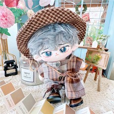 棉花娃娃衣服 20cm娃衣 娃衣 公仔娃衣 正常體胖胖體娃衣 複古格調連體衣 公仔衣服 玩偶衣服 娃娃替換裝 著替, 復古格調三件套,20cm, 1個