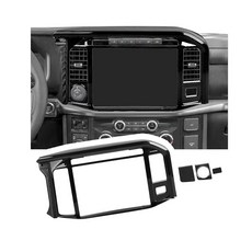 199393 RT-TCZ 센터 콘솔 내비게이션 GPS 패널 커버 트림 장식 인테리어 액세서리 포드 F150 랩터 2024 2025용 (블랙 카본 파이버), 블랙 탄소 섬유