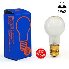 일광전구 미니크립톤 E17 40w 불투명(5개 묶음), 전구색, 1개