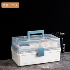 多功能摺疊工具箱, 1個, 小號 藍色 32 x 17.5 x 17.5cm