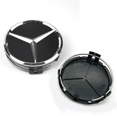4pcs 75mm 자동차 휠 센터 캡 메르세데스 W203 W204 W205 W212 W213 W222 W223 X253 W176 W177 W117 C118 W166 W167 액세서, 03 Glossy Black 4pcs