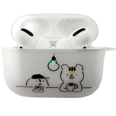 나나이모 에어팟 전구ON 반투명 캐릭터 젤리 케이스