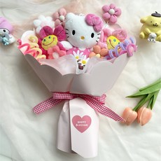 해피블로썸 산리오 헬로 키티 인형 꽃다발 인형다발, 1개, 헬로키티꽃다발