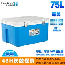 차량용냉장고대용량 캠핑 냉온장고 캐리어식 아이스트립 차냉장고 휴대용 차박 이동식 냉동고, 1, 75L 기본-PU 커버 교체 권장