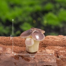 微景觀苔蘚裝飾品 - 創意仿真蘑菇DIY擺件, 仿真蘑菇實色-小號平菇白色, 1個