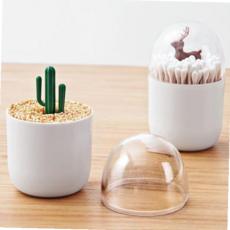 L!V!NG] 이쑤시개홀더 면봉 상자 케이스 테이블 장식 요지, B type BL08121, 1개, 1개입