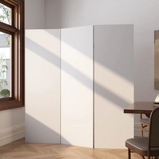 무지병풍 4폭 접이식 높이 식당 흰색 40x180cm-2문 폭 칸막이 가벽 180, (트리플)무테 부목40X180CM