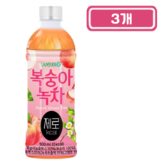 복숭아녹차제로, 500ml, 3개