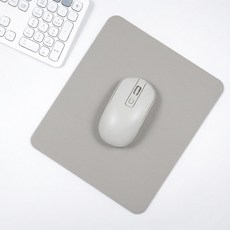 가죽 마우스패드 사각 21x25cm, 1개, 그레이