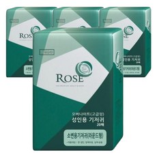 로즈 오버나이트 형 성인용소변용기저귀 남여공용 라운드형 20Px4팩, 20개입, 4박스