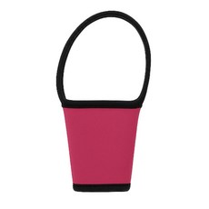 簡約風飲料杯套，隔熱保溫提手杯套，多功能飲料提袋, 1個, 1個裝, 粉色 圓形 手提