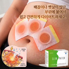 Gurene슬림 패치 복부 다이어트 복부 내장지방분해 패치 천연 성분 뱃살 슬리밍 배꼽 패치, 4개, 10개입