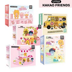 카카오프렌즈 직소퍼즐 150피스 5종 캐릭터 치매예방 게임 액자 조각 모음 소근육 유아 아동퍼즐, 1_아이스크림 타임 150pcs