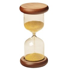 創意金珠木座玻璃沙漏計時器LOGO創意生日節日禮物, 不加字款:不加字款