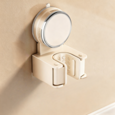 APOIO 흡착식 청소도구 홀더 빗자루 밀대 걸이, 1개, 아이보리