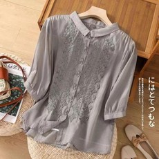 여성 레트로 자수 린넨셔츠 코튼 린넨 통기성 있는 반팔 레이스 블라우스 플러스 사이즈 느슨한 여름 캐주얼 셔츠