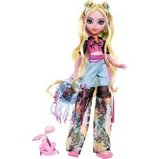Monster High Nefera De Nile 인형 Royal Mummy in Dress with Pet Scarab Lavish 지갑 노트북 선글라스 음료 간식과 같은 7, 라구나 블루