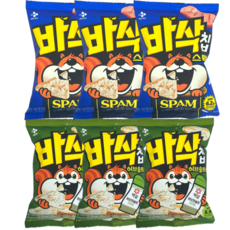 CJ 바삭칩 스팸맛 + 바삭칩 허브솔트맛 세트 90g, 3세트