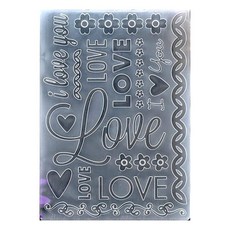 ECLATIS Kwan Crafts LOVE 러브 FLOWERS 플라워 I You 플라스틱 엠보싱 폴더 카드 제작 스크랩북 및 기타 종이 공예용 12.5x17.7cm 291, Kwan Crafts LOVE 러브 FLOWERS 플라