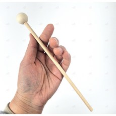 다용도 귀여운 소형 작은 둥근 머리 동그란 나무 목각 목제 우드 원목 망치 해머 소품 악기 제작 DIY 만들기 부자재 실로폰 타악기 채 북채, 1개