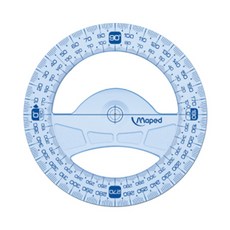 [마패드] 자 분도기 지오매트릭 242360 360도 12cm (색상 이미지 랜덤), 단품