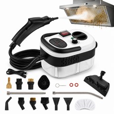 고압 스팀청소기 주방용 고온 고압 강력 스팀 청소기 무선 스팀청소기 2500W, 화이트, 2500W/14종 세트
