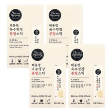 해통령 육수명장 더 진한 육수 분말스틱, 4개, 80g