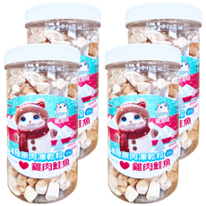 海陸原肉凍乾粒 雞肉鮭魚 18週以上幼貓、成貓及老貓適用, 85g, 4罐